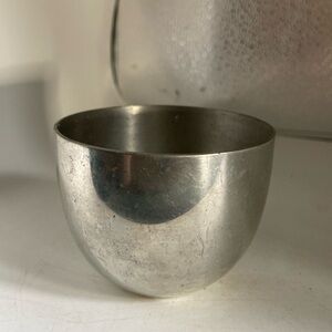 Kirk Steiff pewter cup marked P50 2.5” tall